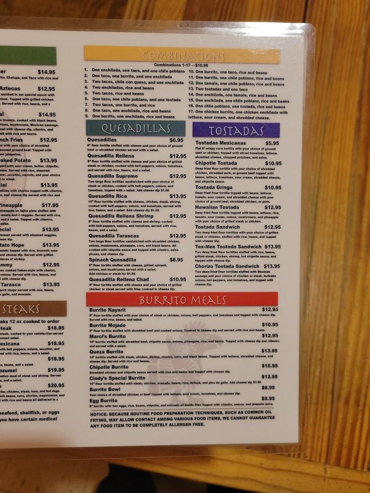 Los Guerreros Menu image 1