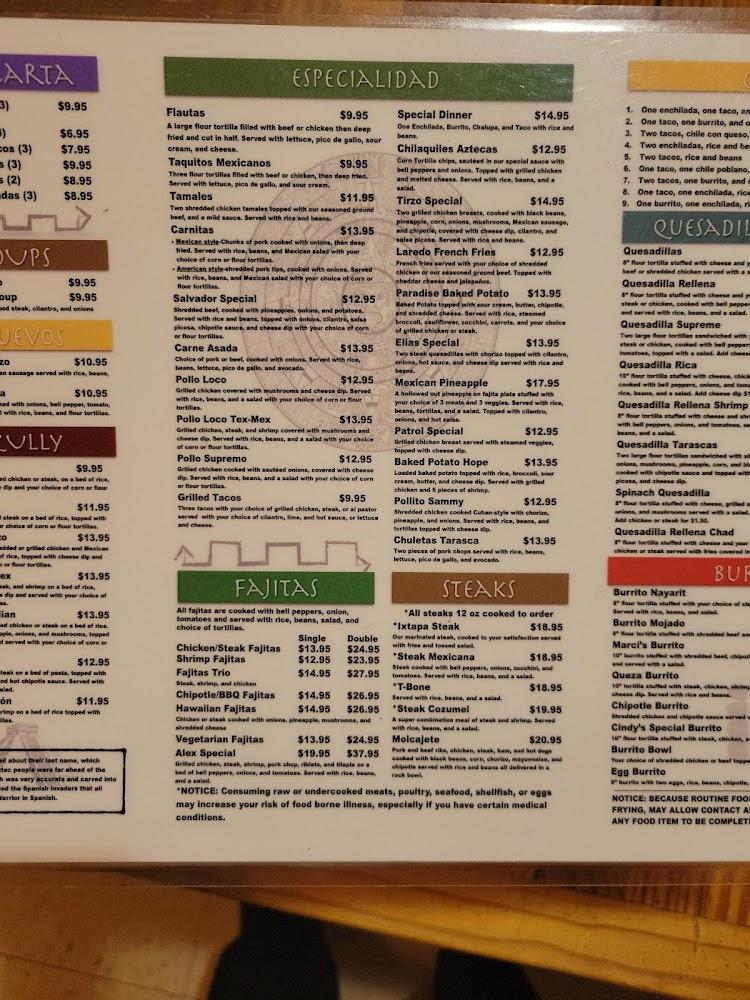 Los Guerreros Menu image 3
